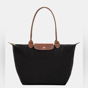 Longchamp Le Pliage Medium Black Tote pre owned